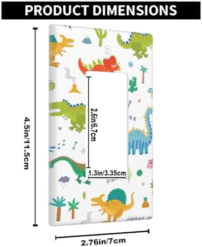 Dinosaur Rocker Light Switch Cover Plate 1 Gang