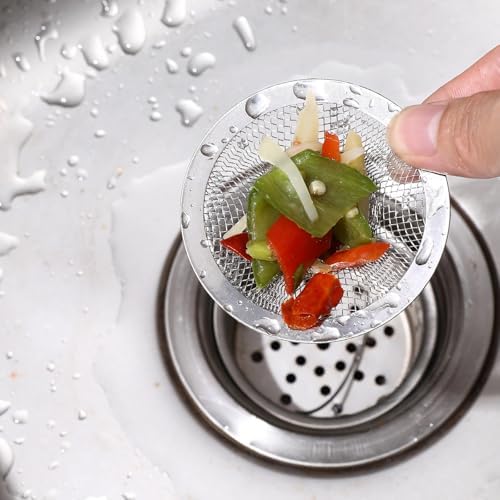 Heclia 5pcs Tub Drain Hair Catcher Silver 1