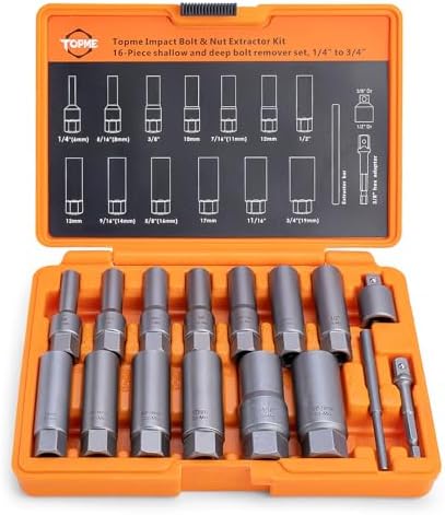 Topme Deep Bolt Extractor Set 16 PCS