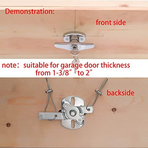 Wedelweib Garage Door T Handle Lock with 2 Keys and Mounting Bolts