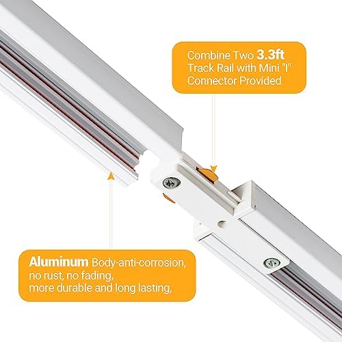 VANoopee H Track Lighting Rails Kit 66FT White 1