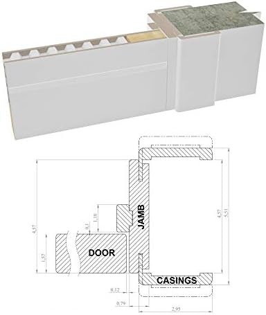 SARTODOORS - 36x96 Solid Core White Door with Hardware