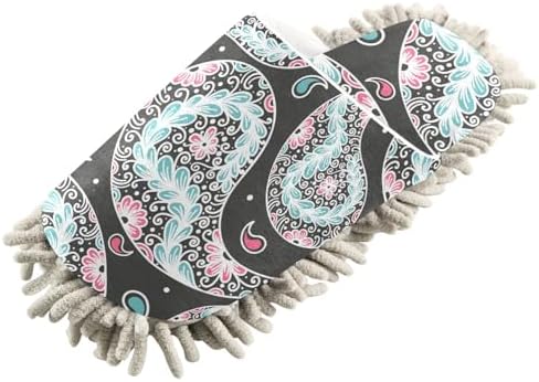 Kigai Microfiber Slippers with Paisley Pattern - Size L