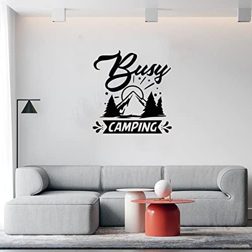 Busy Camping Bathroom Wall Sticker Reusable Decal