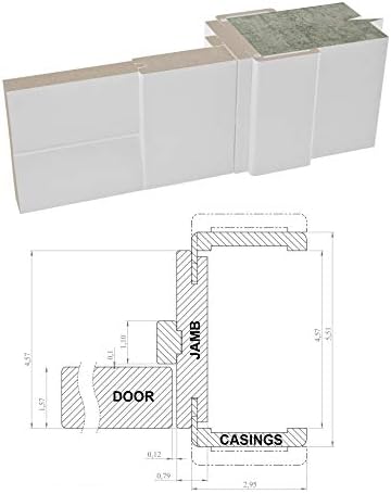 SARTODOORS Solid MDF Pantry Door 42x80 with Hardware