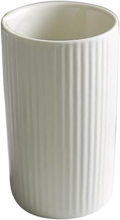 Striped Ceramic Toothbrush Cup for Couples
