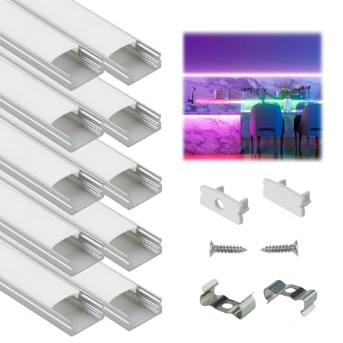 Muzata 10Pack 33FT LED Channel U Shape Diffuser 1
