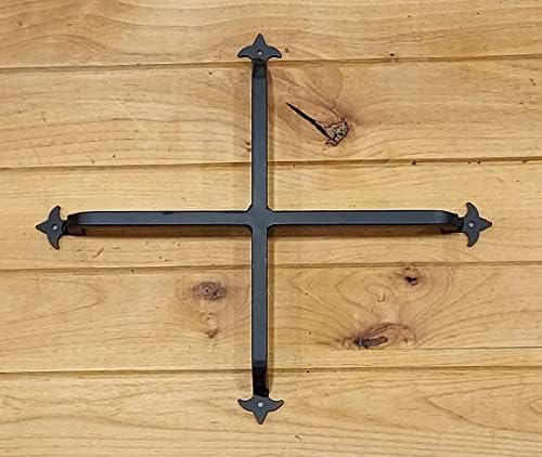 Wrought Iron Decorative Grille 10x10 Black Fleur de Lis Style