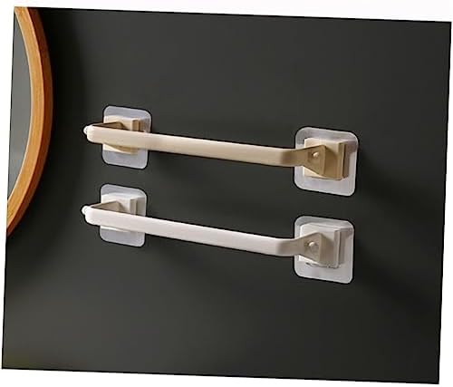 STOBOK 2Pcs Plastic Towel Bar Set Durable Space Saving Bathroom Holder