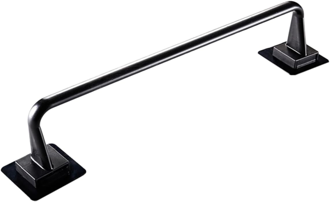 TEHAUX Modern Single Towel Holder Black No Drill Design