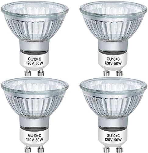 YBEK GU10 Halogen Bulbs 50W 120V MR16 Pack of 4 Dimmable