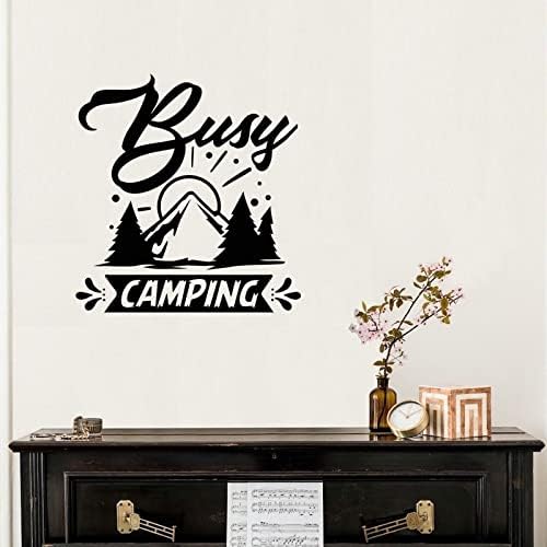 Busy Camping Bathroom Wall Sticker Reusable Decal