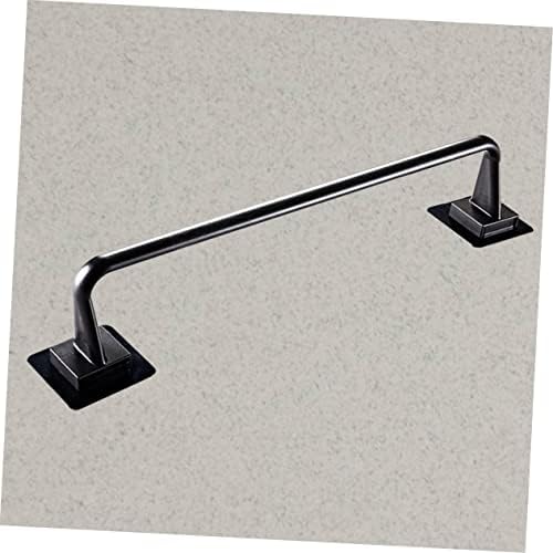 TEHAUX Modern Single Towel Holder Black No Drill Design
