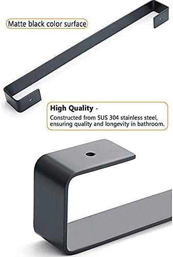 BOCbco 40Cm Towel Rail Black White Wall Mount 1