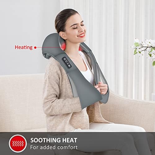 Snailax Shiatsu Neck Massager with Heat and Deep Kneading