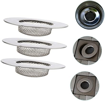 NUOBESTY 3Pcs Stainless Steel Drain Hair Catcher