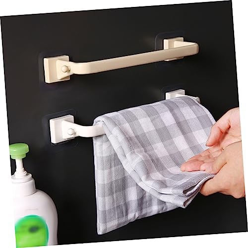 STOBOK 2Pcs Plastic Towel Bar Set Durable Space Saving Bathroom Holder