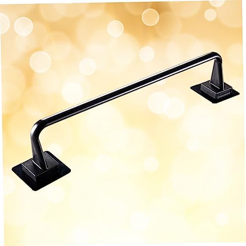 TEHAUX Modern Single Towel Holder Black No Drill Design