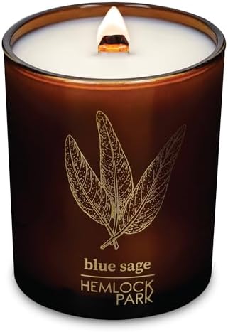 Hemlock Park Wood Wick Candle with Natural Coconut Wax and Essential Oils