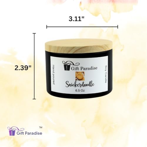 Gift Paradise Snickerdoodle Soy Candle in Black Metal Tin