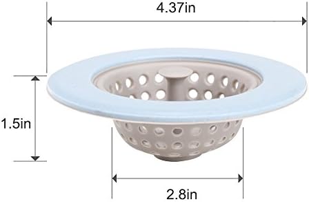 4 PCS Silicone Kitchen Sink Strainer 45 Wide Rim