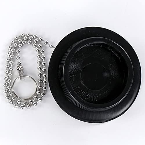 Bathroom Sink Drain Stopper with Chain Rubber Plug 1