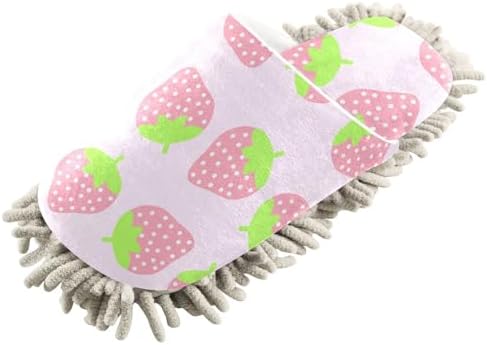 Sinestour Strawberry Pink Mop Slippers for Floor Cleaning 1
