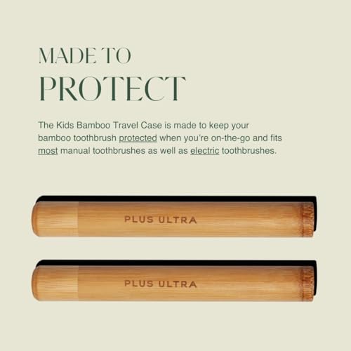 Plus Ultra Kids Portable Bamboo Toothbrush Case