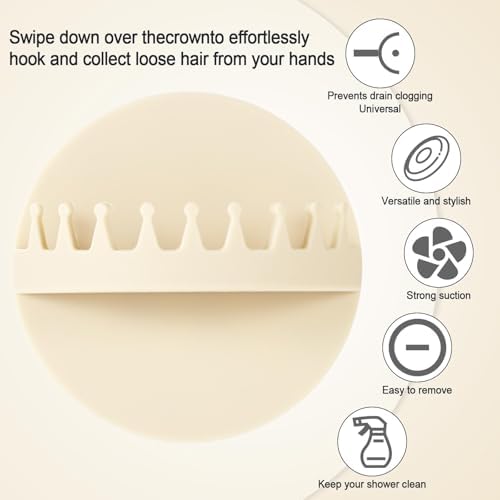 Tinoaly Shower Hair Catcher with 17 Suction Cups 1