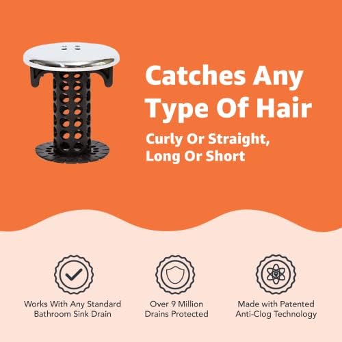SinkShroom Chrome Drain Hair Catcher Protector