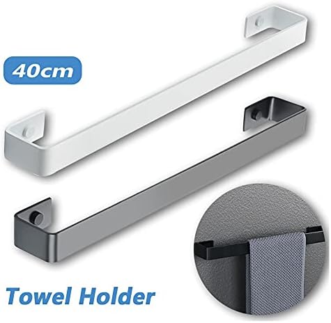 BOCbco 40Cm Towel Rail Black White Wall Mount 1
