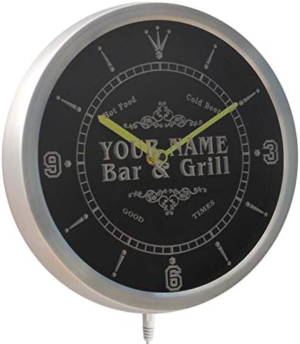 AdvPro Custom Family Bar Grill LED Wall Clock
