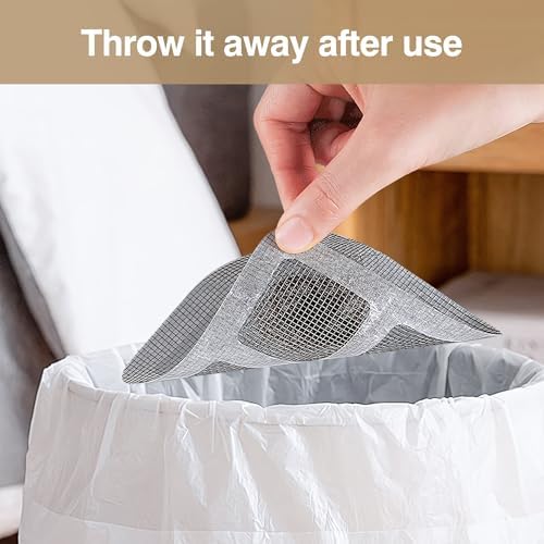 12Pcs MENKEY Disposable Shower Drain Cover with Square Mesh Design