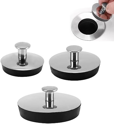 Universal Bath Plug Caps Stainless Steel 45mm