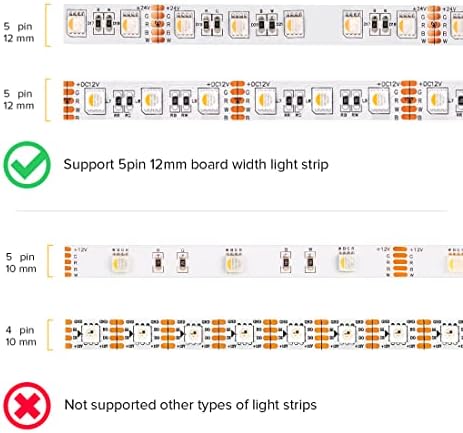 BTF-LIGHTING SMD 5 Pin 12mm Transparent Connector Kit