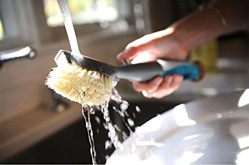Full Circle FOMO Foam Soap Dish Brush Grey