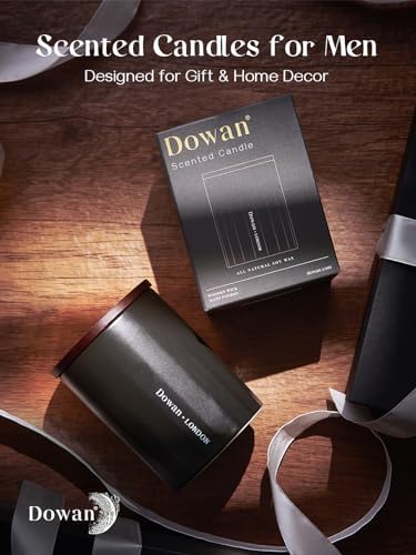 Dowan Wood Wick Vanilla Smoke Candle 8Oz Ceramic Jar Non-Toxic Soy Wax