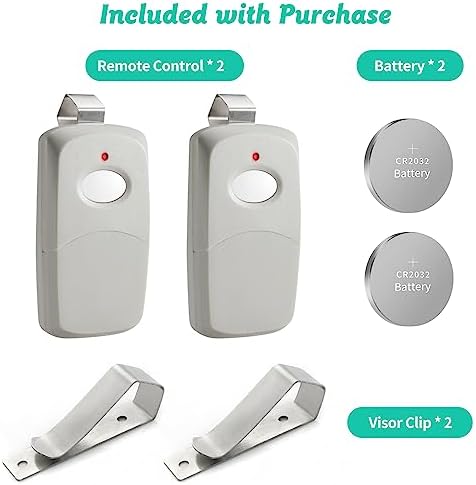Garage Door Opener Remote Control 2 Pack with 10 Dip Switch