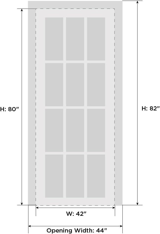 SARTODOORS Solid MDF Pantry Door 42x80 with Hardware