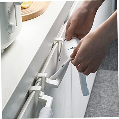 2Pcs Plastic Towel Holders Wall Mounted Storage Rack