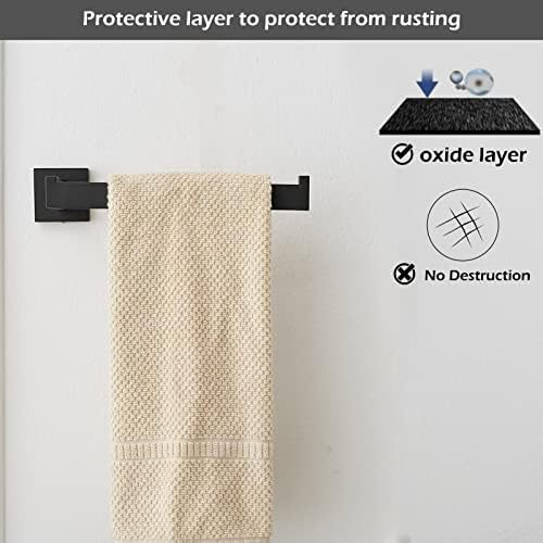 Matte Black Stainless Steel Towel Bar