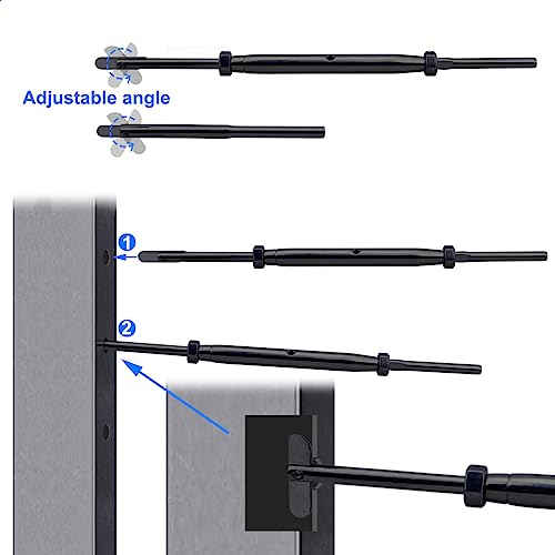 Black Cable Railing Hardware Kit for Metal Posts