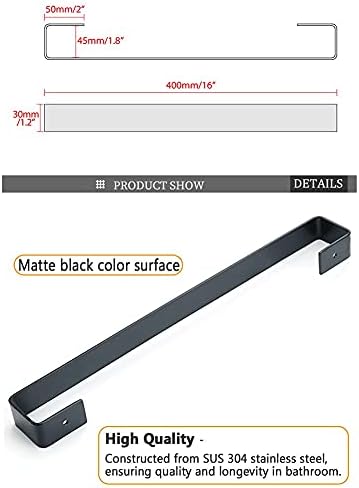 BOCbco 40Cm Towel Rail Black White Wall Mount 1