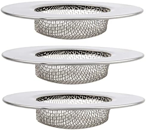 NUOBESTY 3Pcs Stainless Steel Drain Hair Catcher