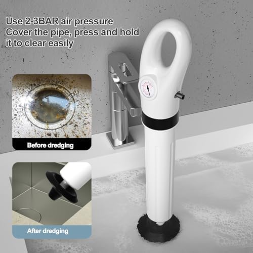 Honrane Ergonomic Toilet Plunger with Balloon Seal