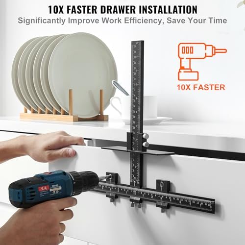 VEVOR Aluminum Cabinet Handle Jig with Center Punch