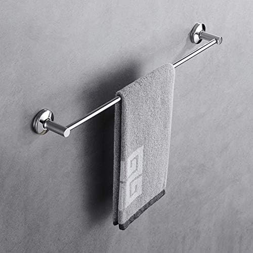 Round Towel Rail Bar for Bathroom Stainless Brushed Finish Single