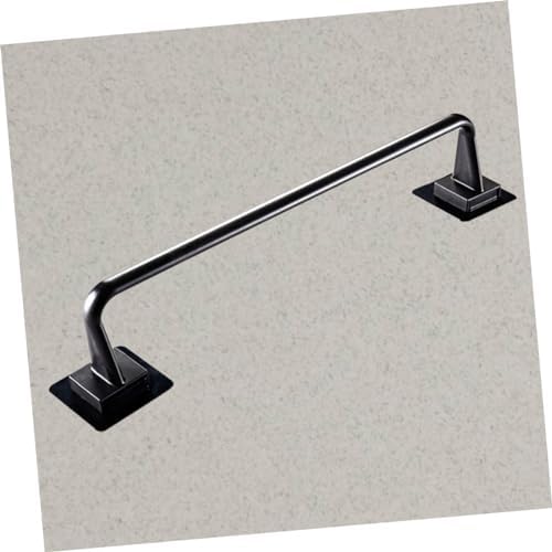 Holibanna Black Plastic Towel Rack No Drill