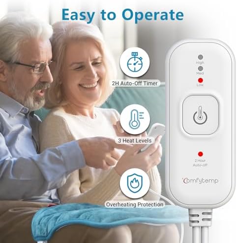 Comfytemp Weighted Heating Pad for Back Cramps 1