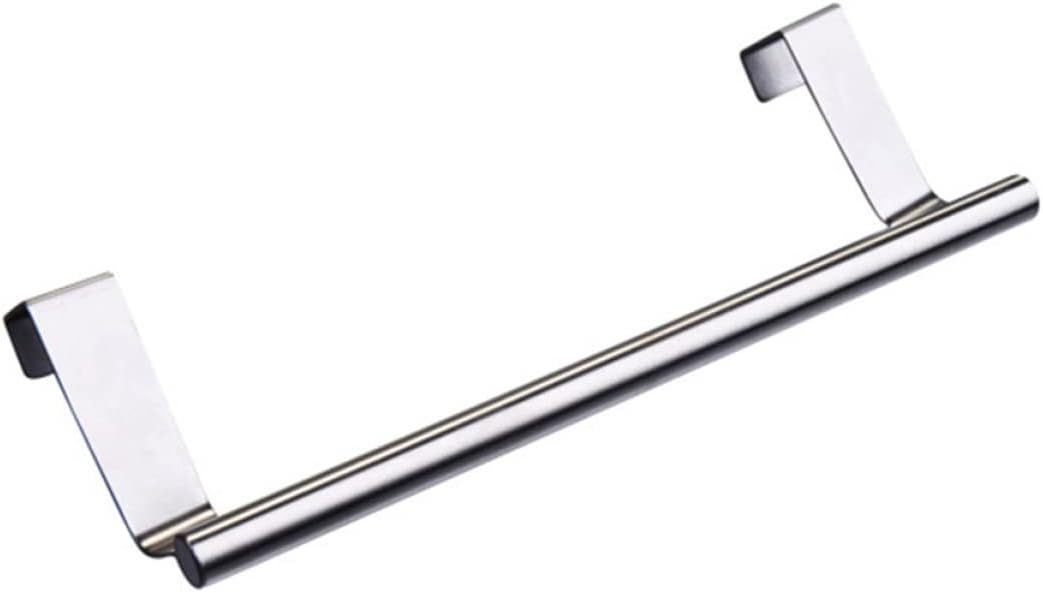 Gadpiparty 2Pcs Stainless Steel Door Towel Bar Hanger Durable Space-Saving